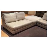 Upholstered Sectional Sofa with Chaise & Corner Ottoman by Swaim