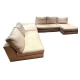 Upholstered Sectional Sofa with Chaise & Corner Ottoman by Swaim