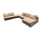 Upholstered Sectional Sofa with Chaise & Corner Ottoman by Swaim