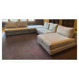 Upholstered Sectional Sofa with Chaise & Corner Ottoman by Swaim