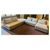 Upholstered Sectional Sofa with Chaise & Corner Ottoman by Swaim