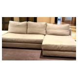 Upholstered Sectional Sofa with Chaise & Corner Ottoman by Swaim