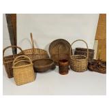 Large Lot of Wicker Baskets