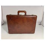 Vintage Airway Presto Combination Lock Leather Attache Briefcase