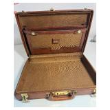 Vintage Airway Presto Combination Lock Leather Attache Briefcase