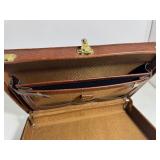 Vintage Airway Presto Combination Lock Leather Attache Briefcase