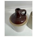 Lot of (2) Antique Brown Jug Crocks - Unbranded