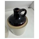 Lot of (2) Antique Brown Jug Crocks - Unbranded