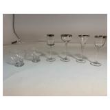MCM Cocktail Glasses Footed Clear Set Of 2 & The Cellar Macy’s Assorted Cordial Glasses
