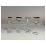 MCM Cocktail Glasses Footed Clear Set Of 2 & The Cellar Macy’s Assorted Cordial Glasses
