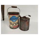 Vintage La Crosse Durable Metal Ware Can & Galvanized Gas/Oil Can