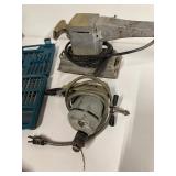 Lot of (2) Makita Cordless Driver Drill W/ Bit Set, Makita Flashlight, Stanley Sander, & Craftsman 1/4" Industrial Power Drill