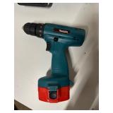 Lot of (2) Makita Cordless Driver Drill W/ Bit Set, Makita Flashlight, Stanley Sander, & Craftsman 1/4" Industrial Power Drill