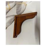 Lot of (4) Cherry Wood Shelf Brackets - New