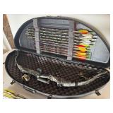 XI Miles Keller Legend XRG Compound Hunting Bow, Case, 2 Elk Calls & Arrows