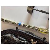 XI Miles Keller Legend XRG Compound Hunting Bow, Case, 2 Elk Calls & Arrows
