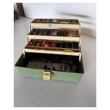 Vintage Plano Tackle Box W/ Lures & More