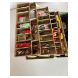Vintage Plano Tackle Box W/ Lures & More