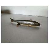 Large Lot of Vintage Ice Fishing Decoys & Metal Tin