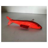 Large Lot of Vintage Ice Fishing Decoys & Metal Tin
