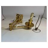 Vintage Brass Swinging Arm Lamp