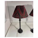 Lot of (2) 29” Lamps Pleated Empire Shades Lkat Pattern