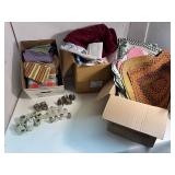 Large Lot of Table Cloths, Napkins, Napkin Rings, Placemats & Salt n Pepper Shakers