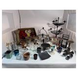 Large Lot of Candles & Candle Holders
