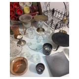 Large Lot of Candles & Candle Holders