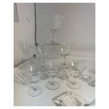 Lot of Glass Cups & Ash Trays