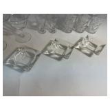 Lot of Glass Cups & Ash Trays