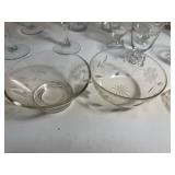 Lot of Glass Cups & Bowls