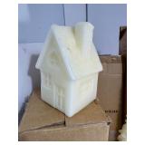 Pottery Barn Set Christmas Village Houses & Tree Candles