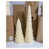 Pottery Barn Set Christmas Village Houses & Tree Candles