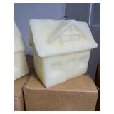 Pottery Barn Set Christmas Village Houses & Tree Candles