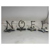 Pottery Barn ‘NOEL’ Stocking Holders - Silver Plated