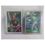 1987 & 1988 Topps Mark McGwire Card...