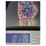 Stunning Titanium Aura Amethyst Standing Geode - Iridescent Multi-Color Sparkle