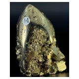 Lustrous Polished Pyrite Freeform Point with Natural Cubic Crystal Vugs - Peru