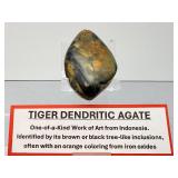 Tiger Dendritic Agate Polished Cabochon from Indonesia