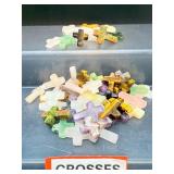 1 inch Artisan Natural Gemstone Crosses - Amethyst, Tiger’s Eye & More.