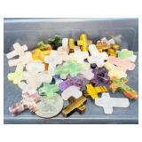 1 inch Artisan Natural Gemstone Crosses - Amethyst, Tiger’s Eye & More.
