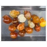 1' Hand-Carved Carnelian Crystal Skulls – Natural Agate Specimens