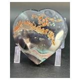 AAA Uruguayan Deep Purple Amethyst Druzy Heart – Collector’s Grade