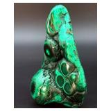 Rare large 3D Botryoidal Malachite Specimen – Polished 'Bull’s Eye' Patterns & Deep Forest Greens