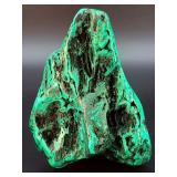 Rare large 3D Botryoidal Malachite Specimen – Polished 'Bull’s Eye' Patterns & Deep Forest Greens