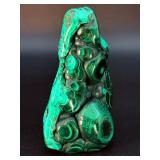 Rare large 3D Botryoidal Malachite Specimen – Polished 'Bull’s Eye' Patterns & Deep Forest Greens