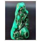 Rare large 3D Botryoidal Malachite Specimen – Polished 'Bull’s Eye' Patterns & Deep Forest Greens