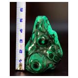 Rare large 3D Botryoidal Malachite Specimen – Polished 'Bull’s Eye' Patterns & Deep Forest Greens