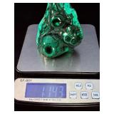 Rare large 3D Botryoidal Malachite Specimen – Polished 'Bull’s Eye' Patterns & Deep Forest Greens